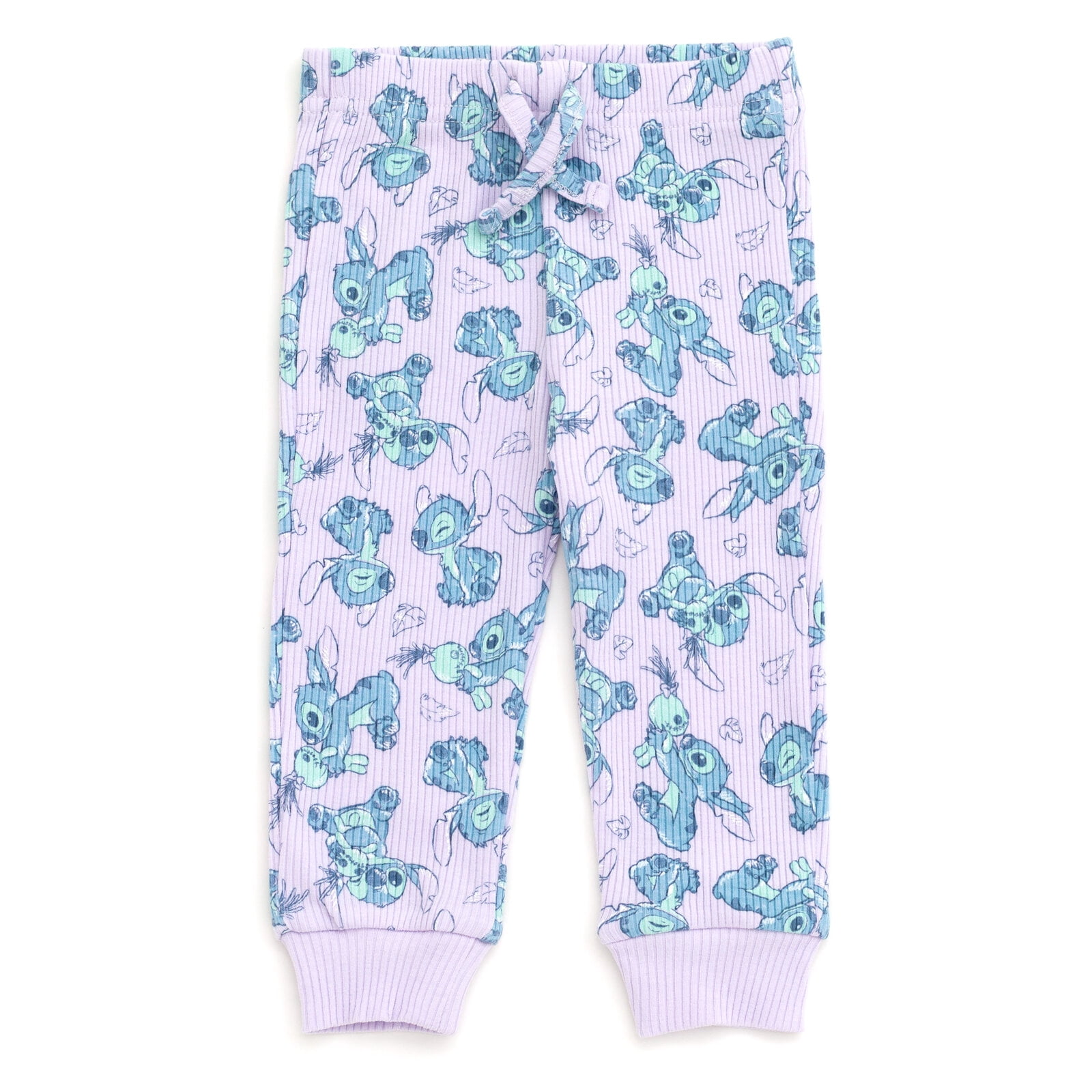 Disney Lilo & Stitch Ribbed Bodysuit, Jogger Pants and Headband 3 Piece Outfit Set Newborn to Infant