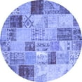 thumbnail image 1 of Ahgly Company Indoor Round Patchwork Blue Transitional Area Rugs, 6' Round, 1 of 4