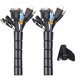 thumbnail image 2 of Funda para cable, tubo para enrollar cables, funda para gestión de cables, adecuada para el hogar, oficina, TV, escritorio, cable, acabado y protección, 2 of 8