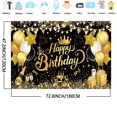 thumbnail image 2 of RHEA- Happy Birthday Backdrop Banner Photo Booth Backdrop Background Banner Decor, 2 of 6