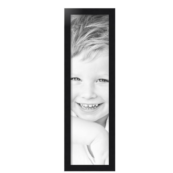 ArtToFrames 8x30 inch Black Steel Picture Frame, Black MDF Poster Frame (4639)