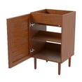 thumbnail image 3 of JONATHAN Y Aubert 20 in. W x 18 in. D x 33 in. H, Thick Linear Slat 2-Shelf, Bath Vanity Cabinet ONLY, Walnut, VAN1000B, 3 of 7