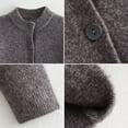 thumbnail image 3 of NANAHuang Women’s Cropped Cardigan Sweater Crewneck Solid Color Long Sleeve Button Down Knitted Outerwear Top, 3 of 5