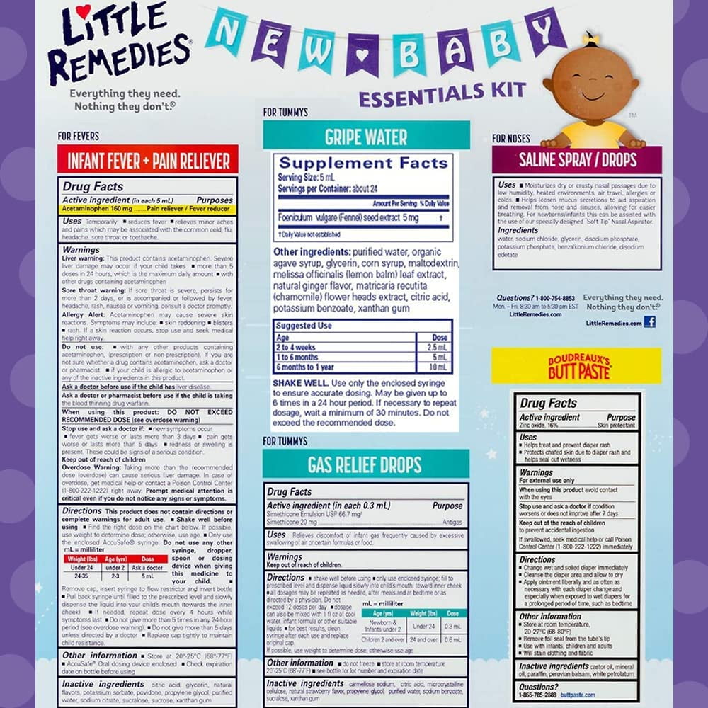 Little Remedies Baby Essentials Kit, 6-Piece