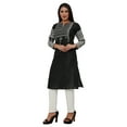 thumbnail image 5 of Maple Clothing India Kurtis for Women Long Kurta Tunic Tops (Black, M), 5 of 6
