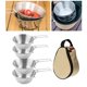 thumbnail image 5 of Cuenco para acampar, vajilla para exteriores con asa plegable para barbacoa, viajes 2pcs300ml 2pcs500ml, 5 of 9