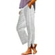 thumbnail image 2 of WILLBEST Pantalones Casuales de Mujer, Pantalones Largos a Rayas para Fiestas al Aire Libre, Cómodos, con Detalle de Botones, Ropa Versátil para Todas Las Estaciones. XXXXXL, 2 of 4