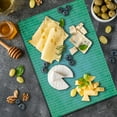 thumbnail image 5 of Teal Cutting Board, Square Pixel Like Mosaic Pattern Simplistic Modern Contemporary Design Illustration Print, Decorative Tempered Glass Cutting and Serving Board, Large Size, Green, by Ambesonne, 5 of 5