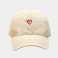 thumbnail image 2 of UJNDER Classic Washed Heart Hat for Men and Women Baseball Cap for Everyday Use Stylish Headwear for Outdoor Activities and Casual Outings Beige, 2 of 7