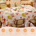 thumbnail image 5 of Fall Rectangle Tablecloth 60 x 84 Inch, Thanksgiving Autumn Harvest Maple Leaves Table Cloth, Spill Proof Wipeable Washable Rectangular Table Covers for Party Picnic Dinner Decor, 5 of 6