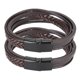 thumbnail image 2 of Pulsera Con Cierre Magnético, Pulsera Tejida De Cuero, Simple, Retro, Duradera Para Viajes, Recuerdos, Amigos ANGGREK Hebilla negra de cuero marrón, 2 of 8