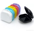 thumbnail image 1 of 6 Pcs Retainer Case With Vent Holes Tight Snap Lock Orthodontic Mouth Guard Denture Container Assorted Colors, 1 of 7