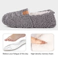 thumbnail image 4 of DualTop Women's Soft Curly Comfy Full Slippers Memory Foam Lightweight House Shoes Cozy Warm Loafer with Polar Fleece Lining, 4 of 6