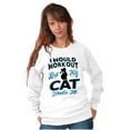 thumbnail image 3 of Crazy Cat Ladies Funny Gym Workout Women Plus Size Crewneck Sweatshirt Brisco Brands 3X, 3 of 5