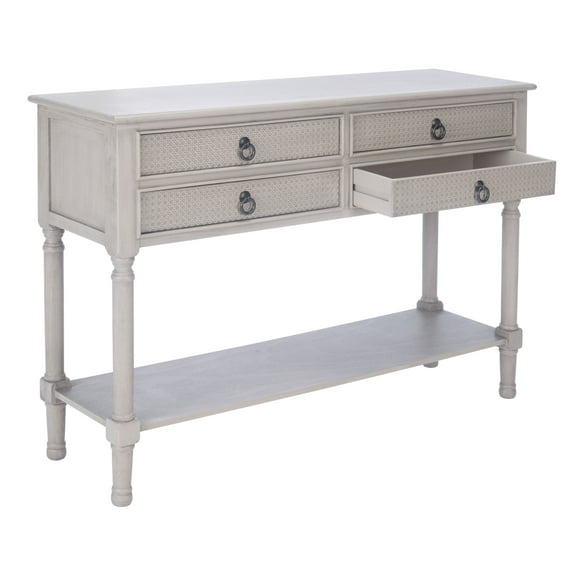 SAFAVIEH Hain.es French Greige Wood Console Table with Drawer (42 in. W x 13 in. D x 29.5 in. H)