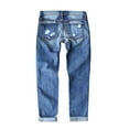 thumbnail image 3 of PEASKJP Denim Jeans for Women Distressed Washed Patch Denim Pants, Red XXXL, 3 of 5