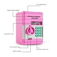 thumbnail image 3 of Alcancía Electrónica Automática, Mini Caja de Seguridad para Monedas, Caja de Ahorros, Contraseña, Cerradura con Llave, Cajero Automático, Regalo para Niños, Color Rosa, 3 of 5