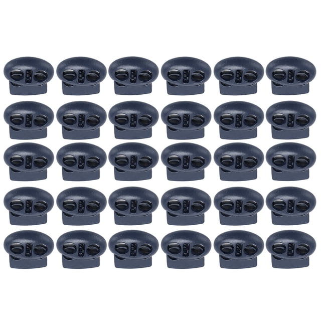 30 Piezas De Bloqueo De Cable De Metal Final De Bloqueo Doble Agujero De Resorte De Resorte De Resorte Deslizante Deslizante Para Plataformas De Dibujo, Mochilas, Cordones