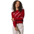 thumbnail image 4 of Women's Crimson Oklahoma Sooners Love Note Embroidered Pullover Sweater, 4 of 4