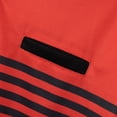 thumbnail image 4 of WREESH Men's Striped Sports Henley Shirts Zip-Up Short Sleeve Top with Striped a Sporty Short Sleeve Top for Active Men Red, 4 of 9