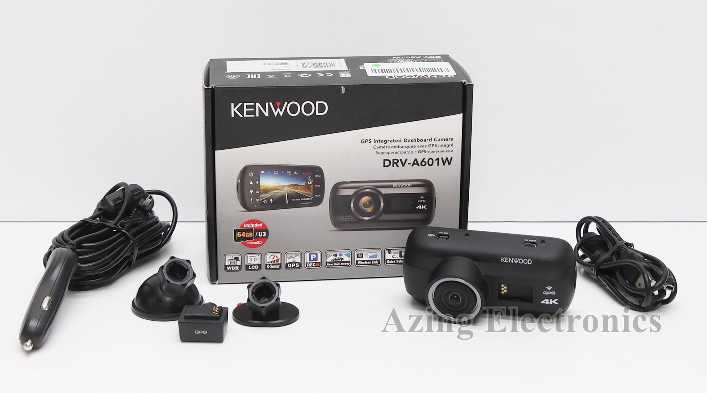 Used Kenwood DRVA601W 4K Dash Camera Grade B