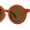 Orange Brown, variant on Kids Child Size Thick Plastic Round Circle Lens Retro Sunglasses Yellow Brown