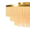 thumbnail image 5 of Creative Co-Op 13.75" Round Flush Mount Fringe Light Fixture, 5 of 6