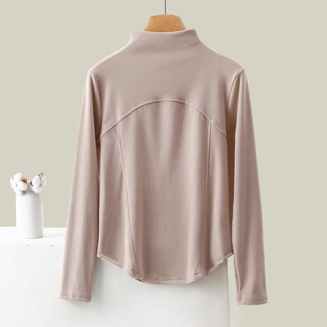 Ropa interior térmica para mujer, camiseta interior de cuello alto de color liso, ropa interior térmica de terciopelo, pijama de poliéster para mujer