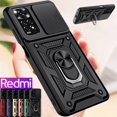 thumbnail image 2 of Redmi Note 11 Pro 11S 10 10S 10 9T De Lujo A Prueba De Golpes Protector De Lente Duro Armadura Carcasa Con Rotación Anillo De Metal Soporte, 2 of 4