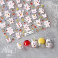 thumbnail image 3 of Bear Flower Nail Art Stickers Decals Banana Cherry Fruit Nail Art Sticker 3D Self Adhesive DIY Design Fashion Trend Glamour (2 Sheets), 3 of 4