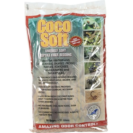 Reptile Bedding - Caribsea Inc-Coco Soft Fiber Reptile Bedding- Natural 10 Quart