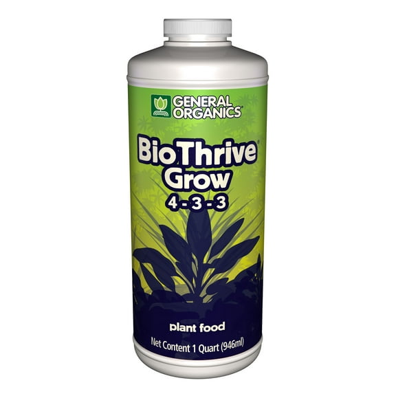 General Hydroponics General Organics BioThrive Grow, 1-Quart