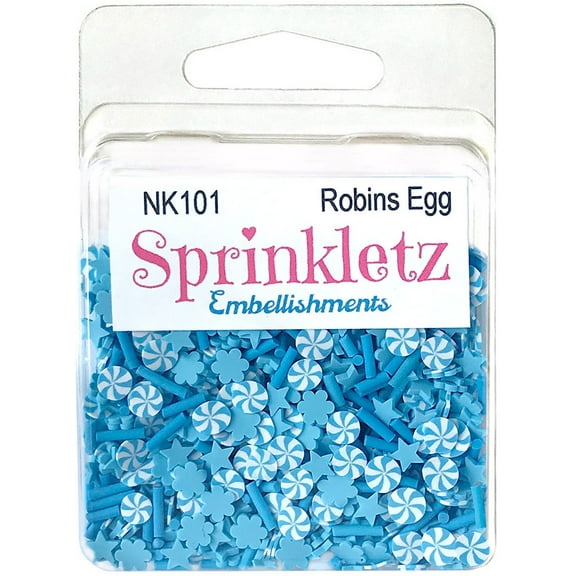 Buttons Galore Sprinkletz Embellishments 12g-Robins Egg