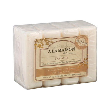 A La Maison de Provence Hand Body Bar So ap Oat Milk 4 Bars 3.5 oz 100 g