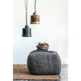 thumbnail image 3 of Creative Co-Op New Zealand Wool Square Pouf, Grey, 3 of 6