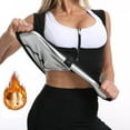 thumbnail image 1 of CLEAN Women Zipper Sleeveless Tops Sweat Sauna Shirt Body Shapers Vest Thermo Waist Trainer Shapewear Fat Burner Waist Shaper Corset, 1 of 6