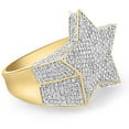 thumbnail image 3 of Pompeii 2Ct Diamond Men's 10k Yellow Gold Star Ring (I/J,I2-I3), 3 of 4