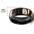 thumbnail image 3 of Metal Masters Tungsten Carbide Mens Wedding Band Resin Capiz Shell Engagement Ring Black 8mm, 3 of 4