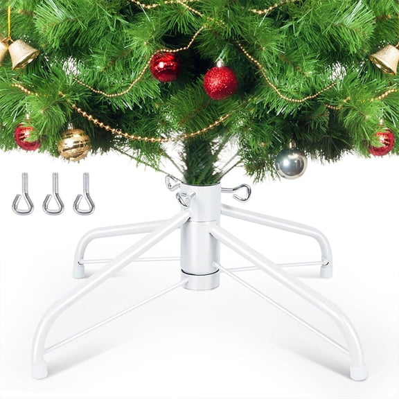 Dserhfy Metal Christmas Tree Stand, Fits 0.75-1.25inch Pole