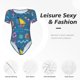 thumbnail image 4 of Fotbe Sailboat With Sailing Body de Mujer con Cuello Redondo y Mangas Cortas, Sin Mangas Ajustado, Suave, Cómodo y Básico-Small, 4 of 7