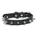 thumbnail image 1 of Small Medium Dogs Adjustable PU Leather Anti-Bite Neck Strap Pet Collar Dog Collars BLACK M, 1 of 5