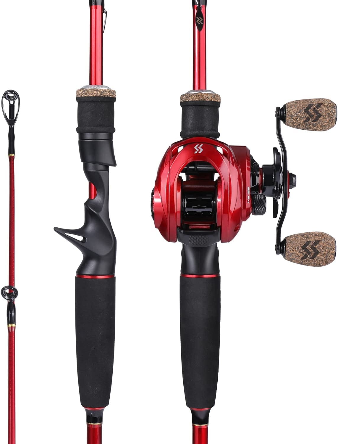 Sougayilang Fishing Rod and Reel Combo 2 Pieces M/MH Fishing Pole with