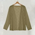 thumbnail image 5 of VSSSJ Women's Floral Lace Shrug Cardigan Long Sleeve Crochet Open Front Sheer Casual Dressy Elegant Cardigan Blouse Tops Green XXL, 5 of 5