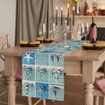 Anchor Nautical Table Runner Wooden Starfish Rudder Vintage Art ...