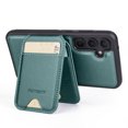 thumbnail image 3 of for Samsung Galaxy S24+ Case Wallet with Card Holder for Women Men Compatible with Magsafe Wallet Detachable Magnetic 2 in 1 Stand Credit Card Slots PU Leather Shockproof Phone case-Off, Green, 3 of 9