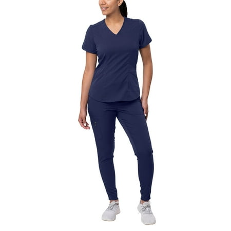 

Adar Pro Modern Athletic Scrub Set For Women - Modern V-Neck Scrub Top & Yoga Jogger Scrub Pants
