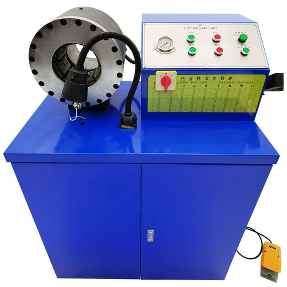 Hose Crimper High Pressure Hydraulic Hose Crimping Peeling Skiving Integrated Machine 0.24"-3.0" 220V