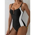 thumbnail image 4 of Eytino Swimsuit Women One Piece Swimsuit Tummy Control Ruched Slimming U-Wire Cutout Swim Suits Swimwear, 4 of 10