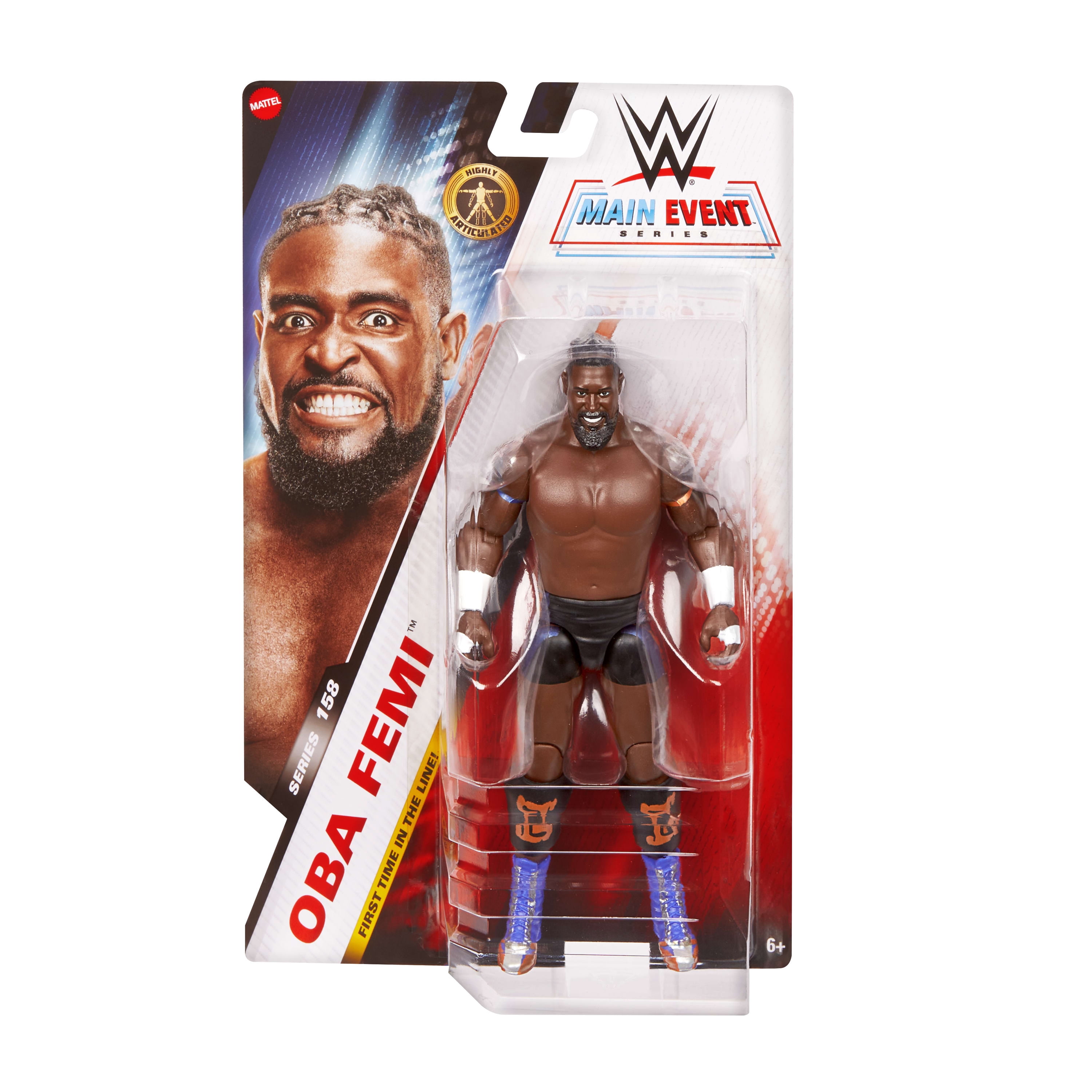 WWE Oba Femi Action Figure, Main Event Series #158, 6-inch Collectible with Articulation