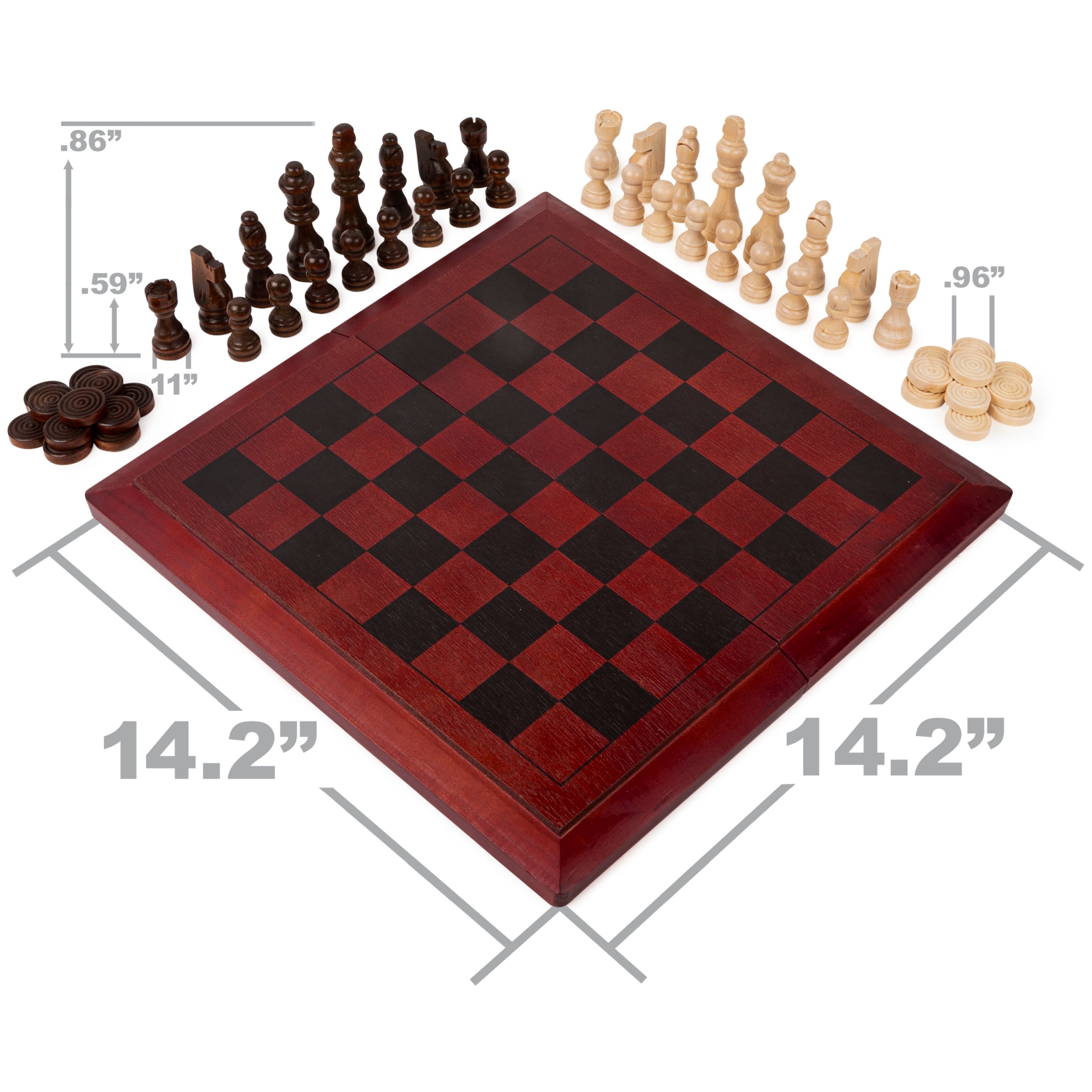  Pack & Go Chess & Checkers Board Game from Spin Master Games  Portable 2-Player Games Chess Board Chess Set for Adults and Kids Ages 8  and up : Toys & Games